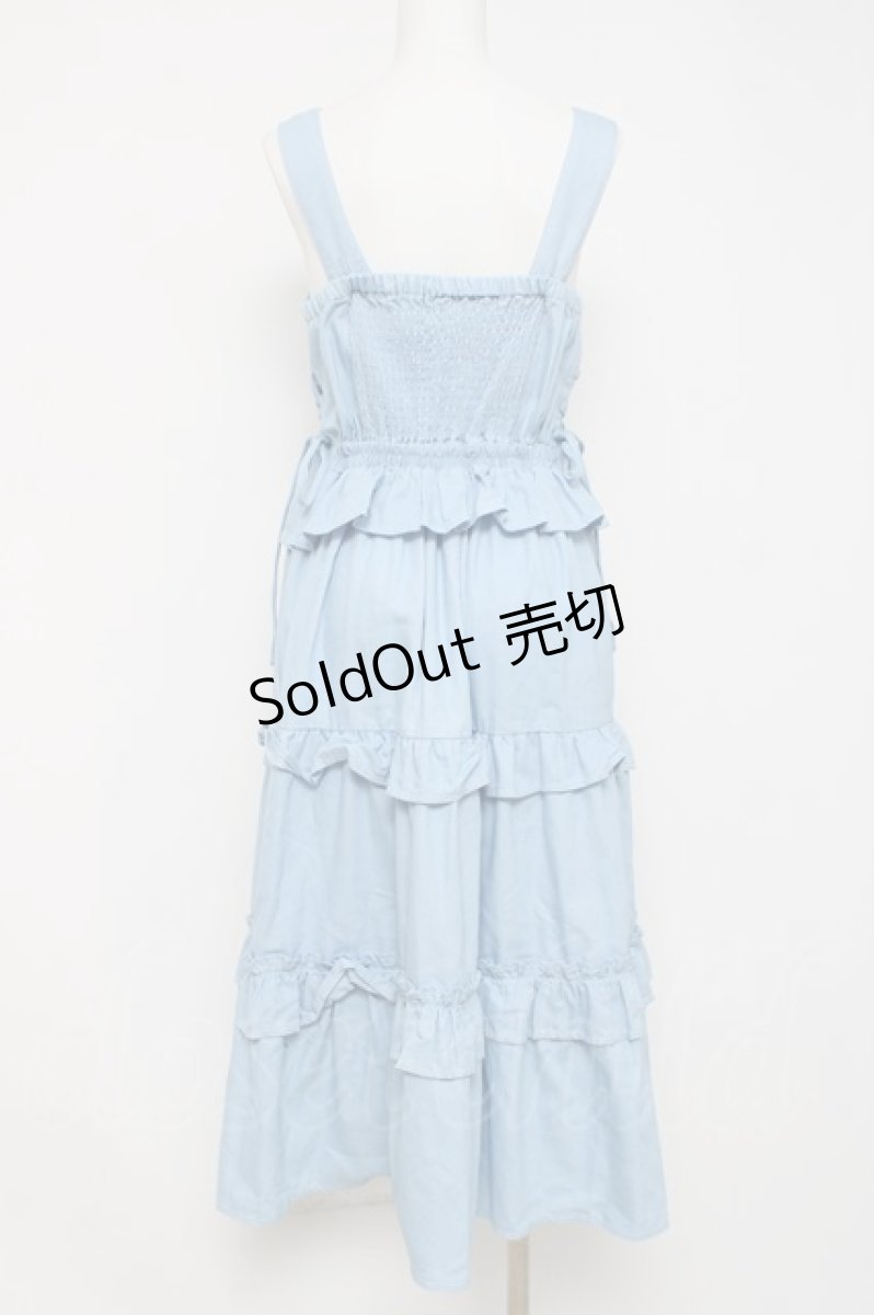 画像3: axes femme / フリルデザインジャンスカ  サックス Y-26-03-16-095-AX-OP-SZ-ZY (3)