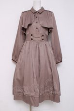 画像1: axes femme / ハイウエストフラシワンピース F モカ Y-26-03-16-098-AX-OP-SZ-ZS (1)