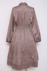 画像2: axes femme / ハイウエストフラシワンピース F モカ Y-26-03-16-098-AX-OP-SZ-ZS (2)