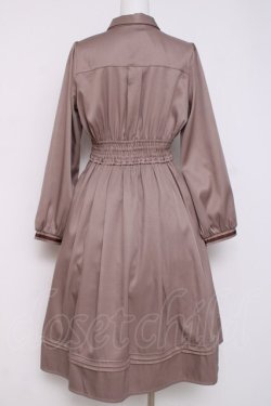 画像2: axes femme / ハイウエストフラシワンピース F モカ Y-26-03-16-098-AX-OP-SZ-ZY