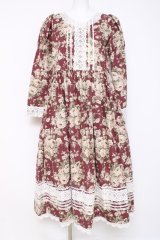 HirokoTokumine / オールドローズワンピースセット  ワイン Y-26-03-16-107-LO-OP-AS-ZY