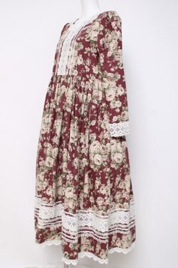 画像2: HirokoTokumine / オールドローズワンピースセット  ワイン Y-26-03-16-107-LO-OP-AS-ZY