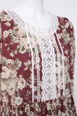 画像4: HirokoTokumine / オールドローズワンピースセット  ワイン Y-26-03-16-107-LO-OP-AS-ZY (4)