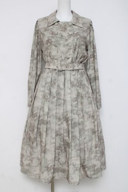 画像1: an another angelus / エンジェル柄ダブル釦ワンピース F カーキベージュ Y-26-03-16-109-CA-OP-SZ-ZY