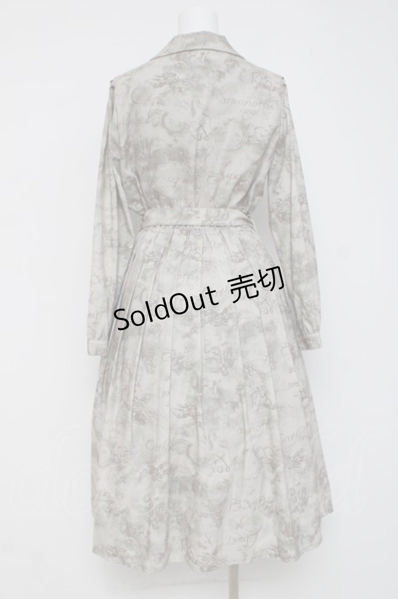 画像2: an another angelus / エンジェル柄ダブル釦ワンピース F カーキベージュ Y-26-03-16-109-CA-OP-SZ-ZY (2)