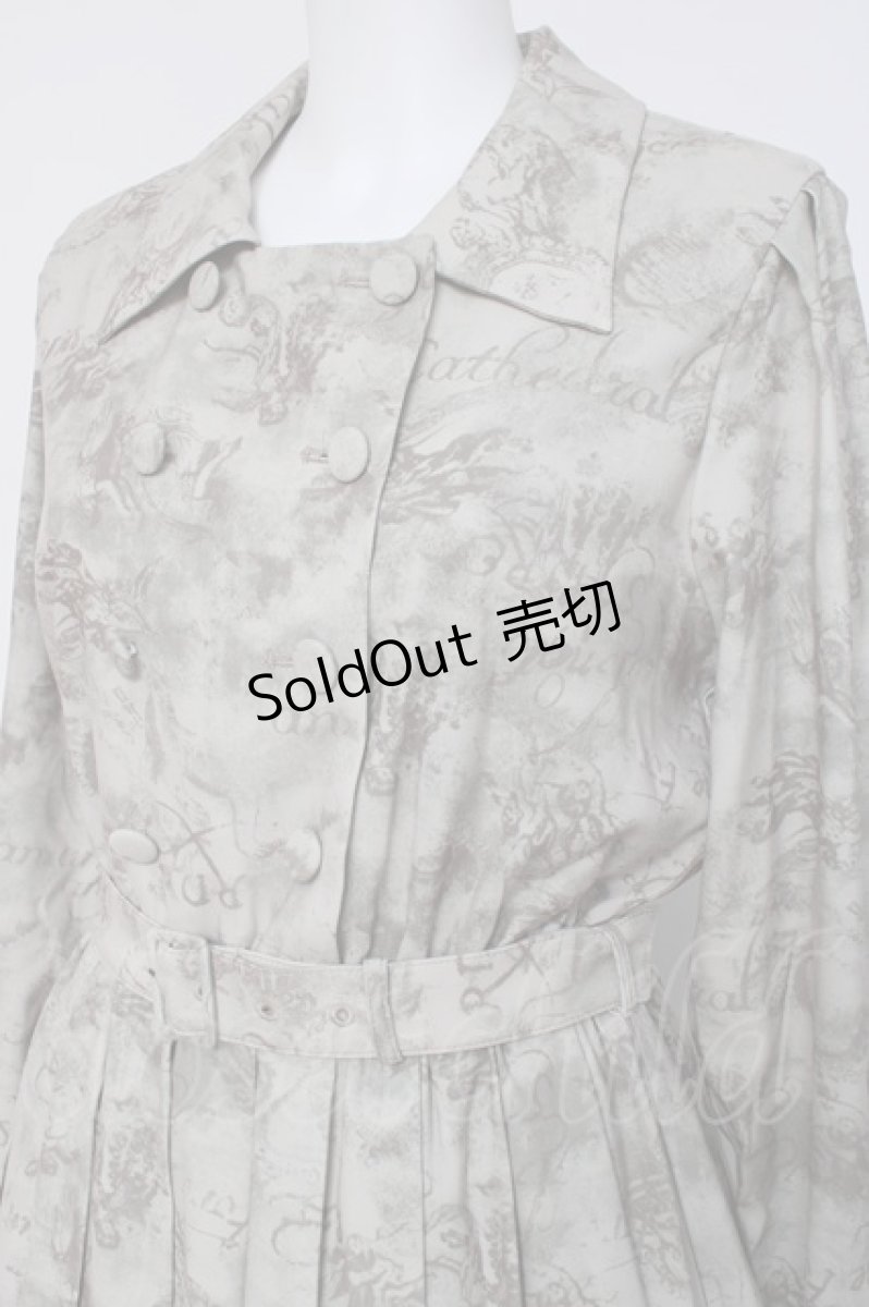 画像3: an another angelus / エンジェル柄ダブル釦ワンピース F カーキベージュ Y-26-03-16-109-CA-OP-SZ-ZY (3)