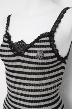 画像2: HYSTERIC GLAMOUR / ファックベアボーダーキャミ  ブラック/グレー Y-26-03-16-111-PU-TO-SZ-ZY