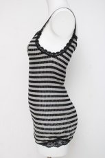 画像3: HYSTERIC GLAMOUR / ファックベアボーダーキャミ  ブラック/グレー Y-26-03-16-111-PU-TO-SZ-ZY (3)