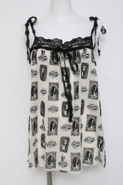 画像1: HYSTERIC GLAMOUR / スカルガールチュールトップス F オフ Y-26-03-16-112-PU-BL-SZ-ZY