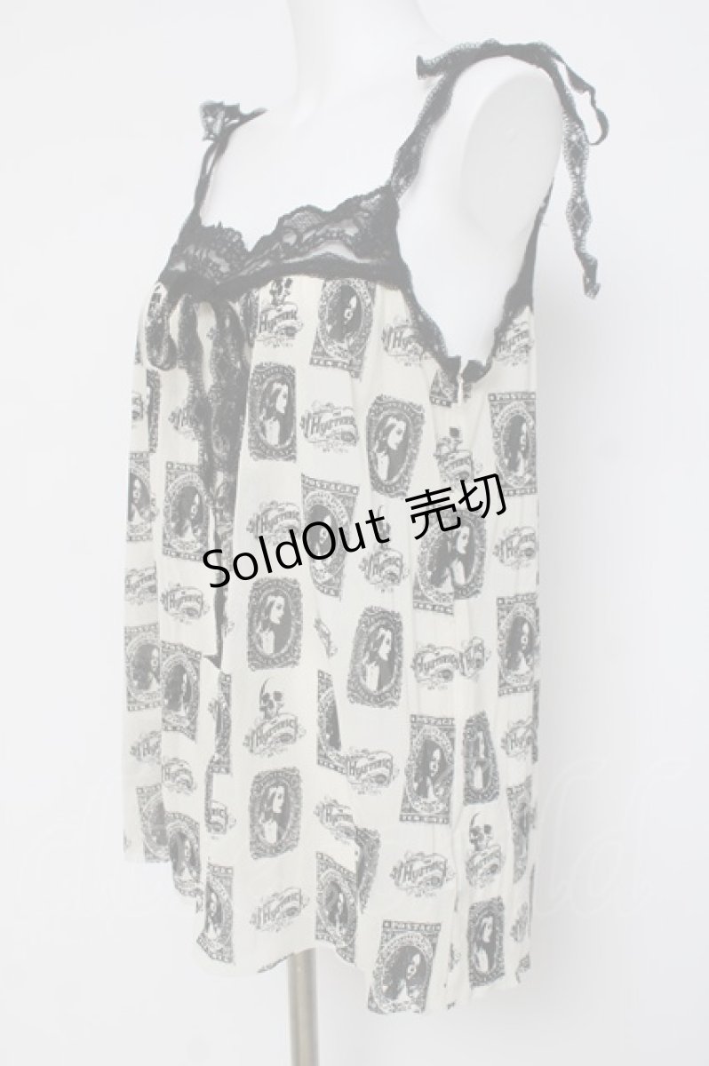 画像2: HYSTERIC GLAMOUR / スカルガールチュールトップス F オフ Y-26-03-16-112-PU-BL-SZ-ZY (2)