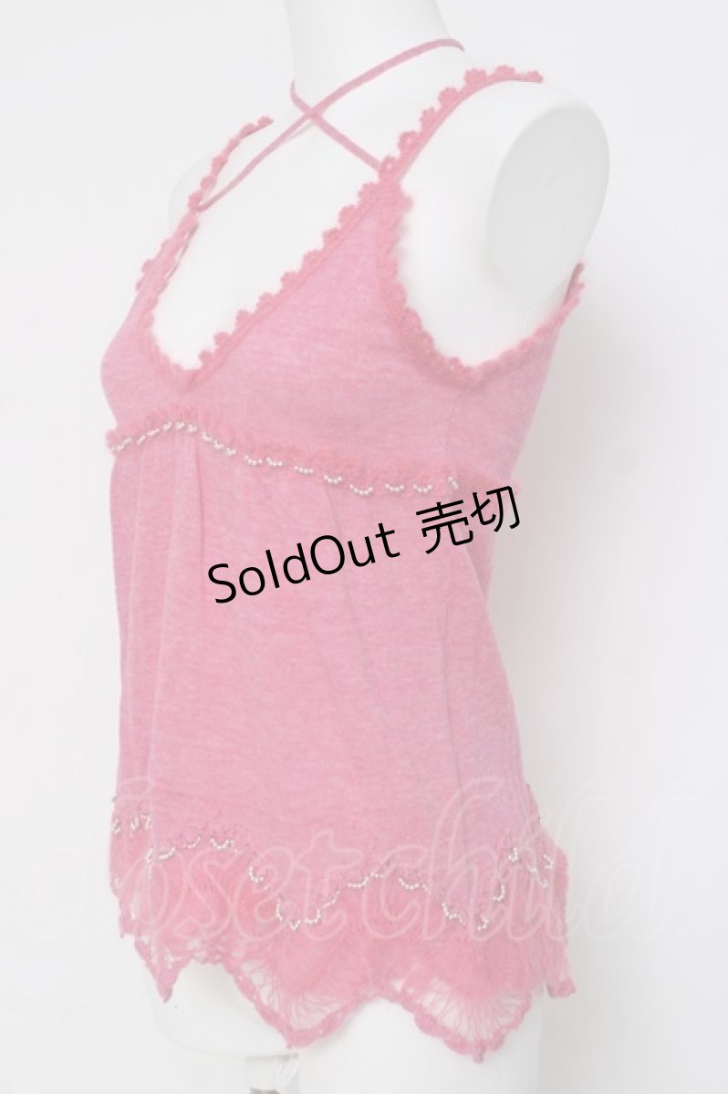 画像2: HYSTERIC GLAMOUR / ニットレースキャミ F ピンク Y-26-03-16-114-PU-TO-SZ-ZY (2)
