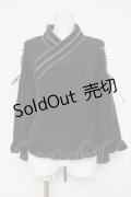 metamorphose / 着物合わせ風ブラウス  黒 Y-26-03-16-115-ME-BL-AS-ZY