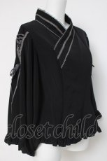 画像2: metamorphose / 着物合わせ風ブラウス  黒 Y-26-03-16-115-ME-BL-AS-ZY (2)