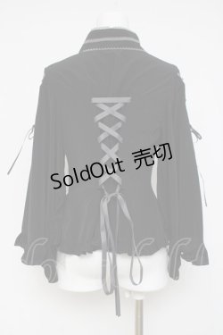 画像4: metamorphose / 着物合わせ風ブラウス  黒 Y-26-03-16-115-ME-BL-AS-ZY