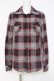 画像1: HYSTERIC GLAMOUR / スカルてんとう虫チェック柄ネルシャツ F グレー/ネイビー/レッド Y-26-03-16-116-PU-BL-SZ-ZY (1)