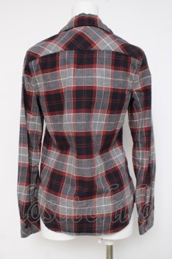 画像3: HYSTERIC GLAMOUR / スカルてんとう虫チェック柄ネルシャツ F グレー/ネイビー/レッド Y-26-03-16-116-PU-BL-SZ-ZY