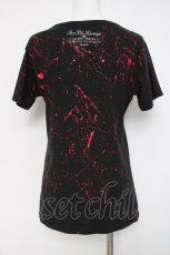 画像2: SEX POT ReVeNGe / 飛沫pt半袖カットソー  黒 Y-26-03-16-117-SP-TO-SZ-ZS (2)