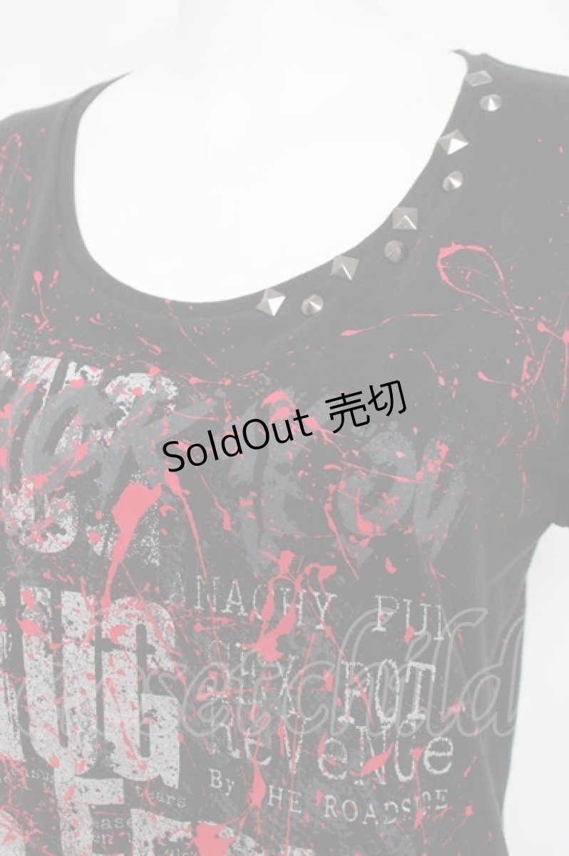 画像3: SEX POT ReVeNGe / 飛沫pt半袖カットソー  黒 Y-26-03-16-117-SP-TO-SZ-ZS (3)