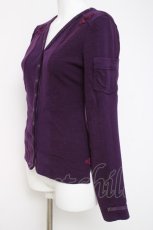 画像2: Ozz On / 菊刺繍チャイナボタントップス  紫 Y-26-03-16-118-OO-TO-SZ-ZY (2)