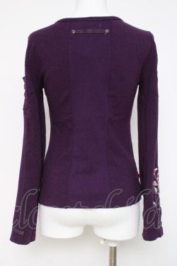 画像3: Ozz On / 菊刺繍チャイナボタントップス  紫 Y-26-03-16-118-OO-TO-SZ-ZY
