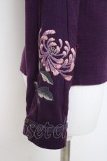 画像4: Ozz On / 菊刺繍チャイナボタントップス  紫 Y-26-03-16-118-OO-TO-SZ-ZY (4)