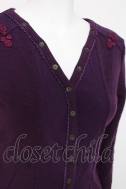 画像5: Ozz On / 菊刺繍チャイナボタントップス  紫 Y-26-03-16-118-OO-TO-SZ-ZY