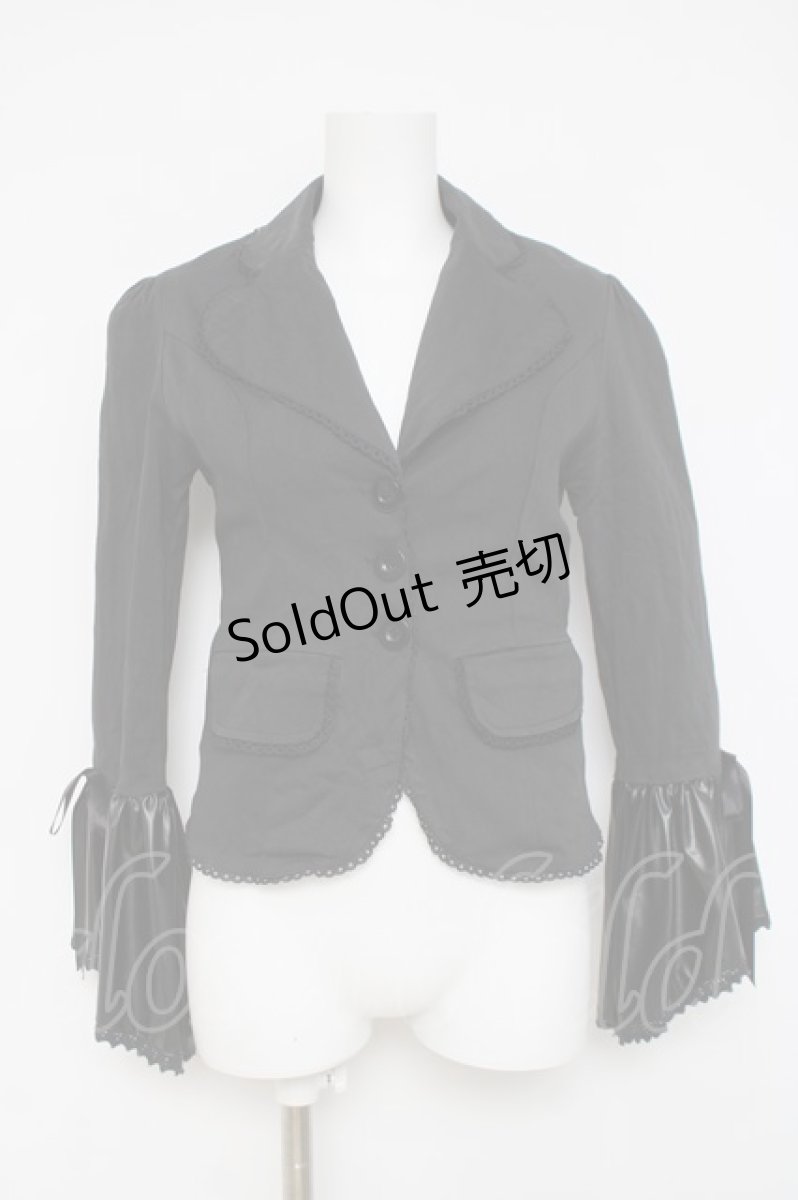 画像1: Drug Honey / レザー姫袖ジャケット  黒 Y-26-03-16-121-PU-JA-SZ-ZY (1)