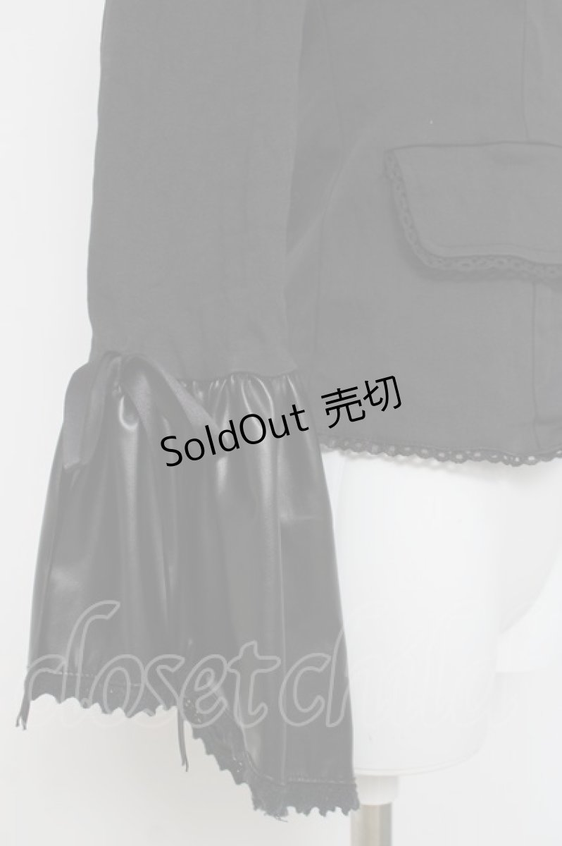 画像4: Drug Honey / レザー姫袖ジャケット  黒 Y-26-03-16-121-PU-JA-SZ-ZY (4)