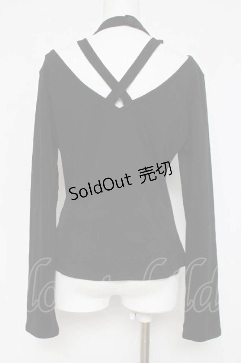 画像3: DARK IN LOVE / チョーカーデザインカットソー  黒 Y-26-03-16-122-PU-TO-SZ-ZY (3)