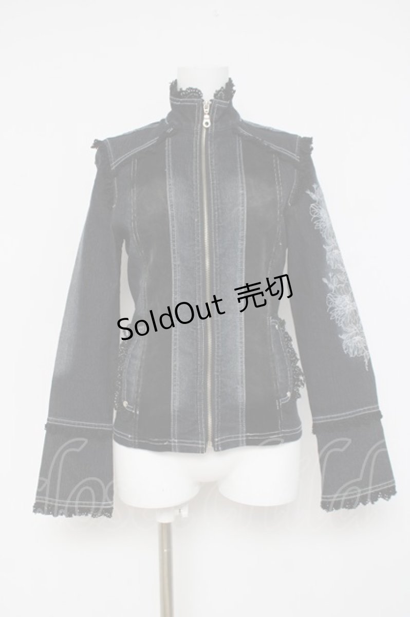 画像1: Ozz On / 袖刺繍デニムジャケット  インディゴ Y-26-03-16-123-OO-JA-SZ-ZY (1)