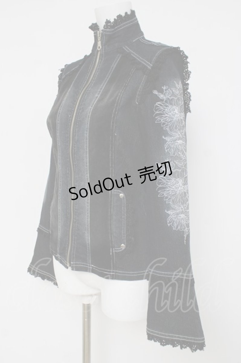 画像2: Ozz On / 袖刺繍デニムジャケット  インディゴ Y-26-03-16-123-OO-JA-SZ-ZY (2)