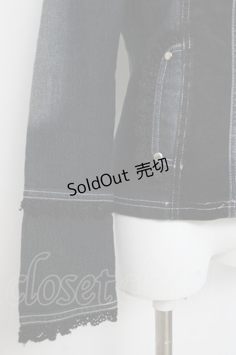 画像4: Ozz On / 袖刺繍デニムジャケット  インディゴ Y-26-03-16-123-OO-JA-SZ-ZY (4)