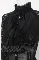 画像5: Ozz On / レース×メッシュブラウス  黒 Y-26-03-16-125-OO-BL-SZ-ZY (5)