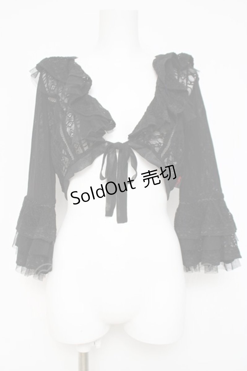 画像1: Ozz On / レースフリルボレロ  黒 Y-26-03-16-126-OO-TO-SZ-ZY (1)