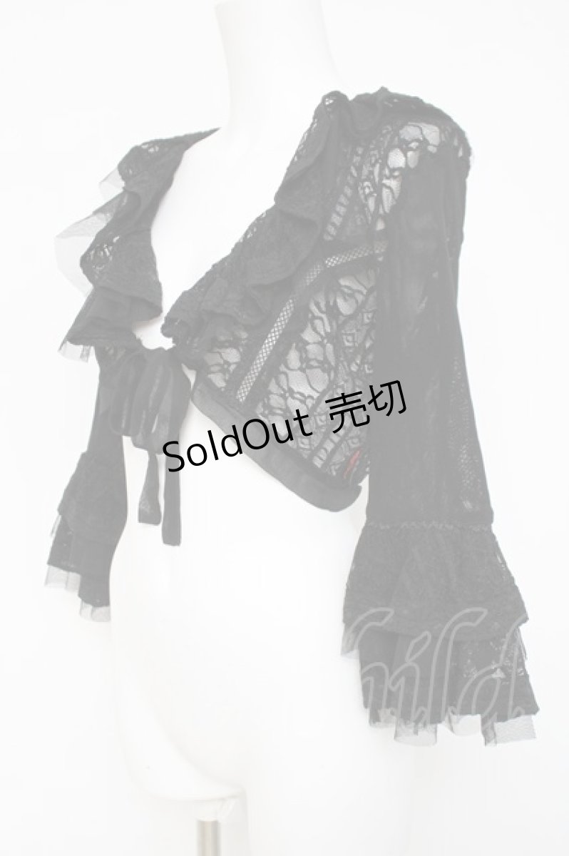 画像2: Ozz On / レースフリルボレロ  黒 Y-26-03-16-126-OO-TO-SZ-ZY (2)