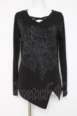 画像1: Rozen Kavalier / 胸元クロスプリントプルオーバー  黒 Y-26-03-16-127-OO-TO-SZ-ZY (1)