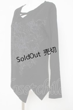 画像2: Rozen Kavalier / 胸元クロスプリントプルオーバー  黒 Y-26-03-16-127-OO-TO-SZ-ZY