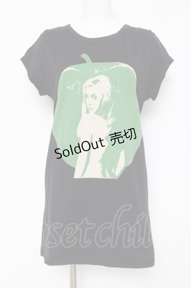 画像1: HYSTERIC GLAMOUR / APPLE GIRL 半袖Tシャツ F ブラック Y-26-03-16-128-PU-TO-SZ-ZY (1)