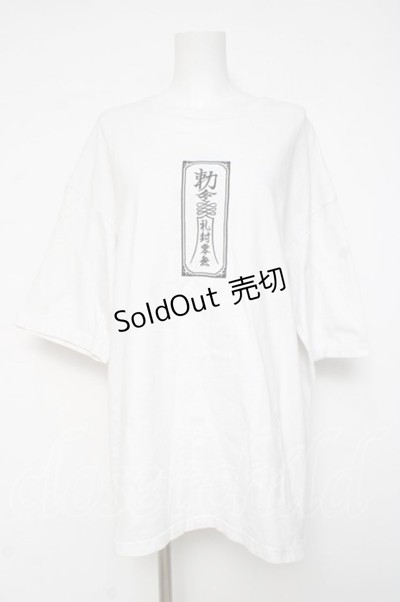 画像1: REFLEM / 勅令プリンターTEE F ホワイト Y-26-03-16-129-PU-TO-SZ-ZY (1)