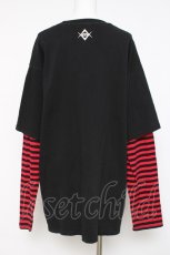 画像2: REFLEM / レイヤードボーダーL/S Tee F ブラック/レッド Y-26-03-16-132-PU-TO-SZ-ZY (2)