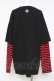 画像2: REFLEM / レイヤードボーダーL/S Tee F ブラック/レッド Y-26-03-16-132-PU-TO-SZ-ZY (2)