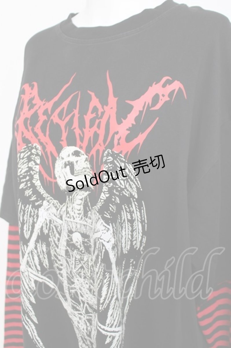 画像3: REFLEM / レイヤードボーダーL/S Tee F ブラック/レッド Y-26-03-16-132-PU-TO-SZ-ZY (3)