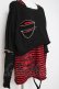 画像2: CIVARIZE / パンクレイヤード2PセットTシャツ F ブラック/レッド Y-26-03-16-135-GO-TS-SZ-ZY (2)
