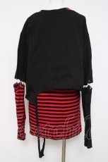 画像4: CIVARIZE / パンクレイヤード2PセットTシャツ F ブラック/レッド Y-26-03-16-135-GO-TS-SZ-ZY (4)