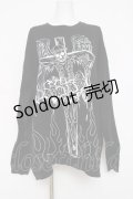 ililil / DESPAIR SKULL ロンT F ブラック Y-26-03-16-136-PU-TO-SZ-ZY