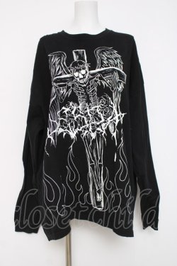 画像1: ililil / DESPAIR SKULL ロンT F ブラック Y-26-03-16-136-PU-TO-SZ-ZY