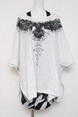 画像1: CIVARIZE / Gabriel ポンチョTシャツ F ホワイト/ブラック Y-26-03-16-137-GO-TS-SZ-ZY (1)