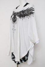 画像2: CIVARIZE / Gabriel ポンチョTシャツ F ホワイト/ブラック Y-26-03-16-137-GO-TS-SZ-ZY (2)