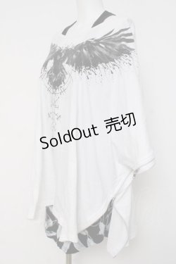 画像2: CIVARIZE / Gabriel ポンチョTシャツ F ホワイト/ブラック Y-26-03-16-137-GO-TS-SZ-ZY