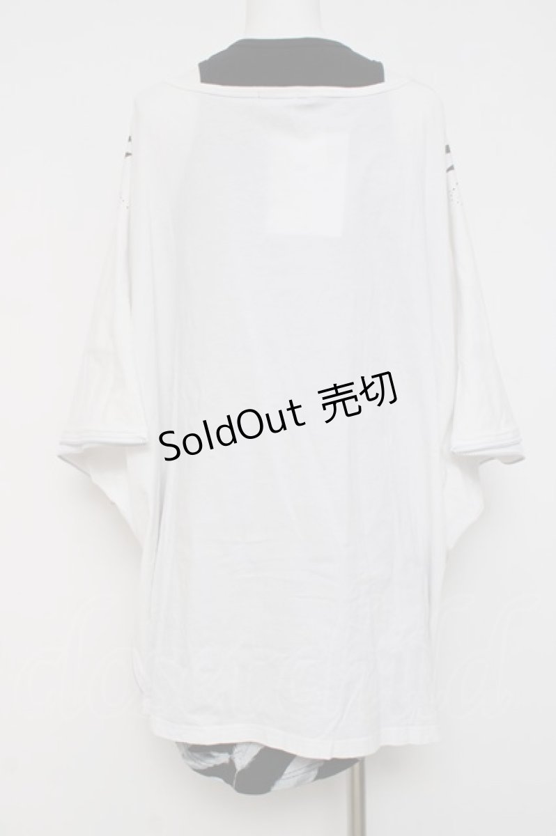 画像3: CIVARIZE / Gabriel ポンチョTシャツ F ホワイト/ブラック Y-26-03-16-137-GO-TS-SZ-ZY (3)